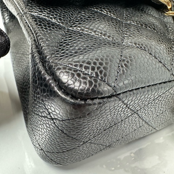 BLACK QUILTED Caviar CLASSIC DOUBLE FLAP MEDIUM - Picture 5 of 16